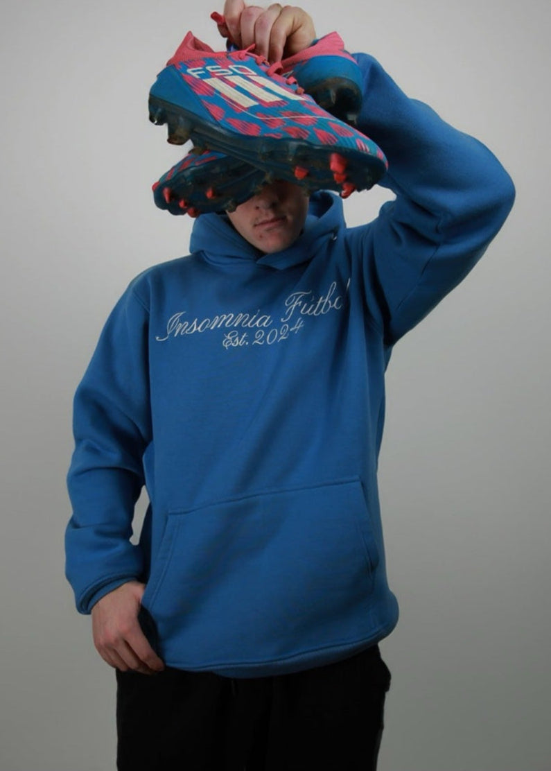 Scripted Blue Hoodie