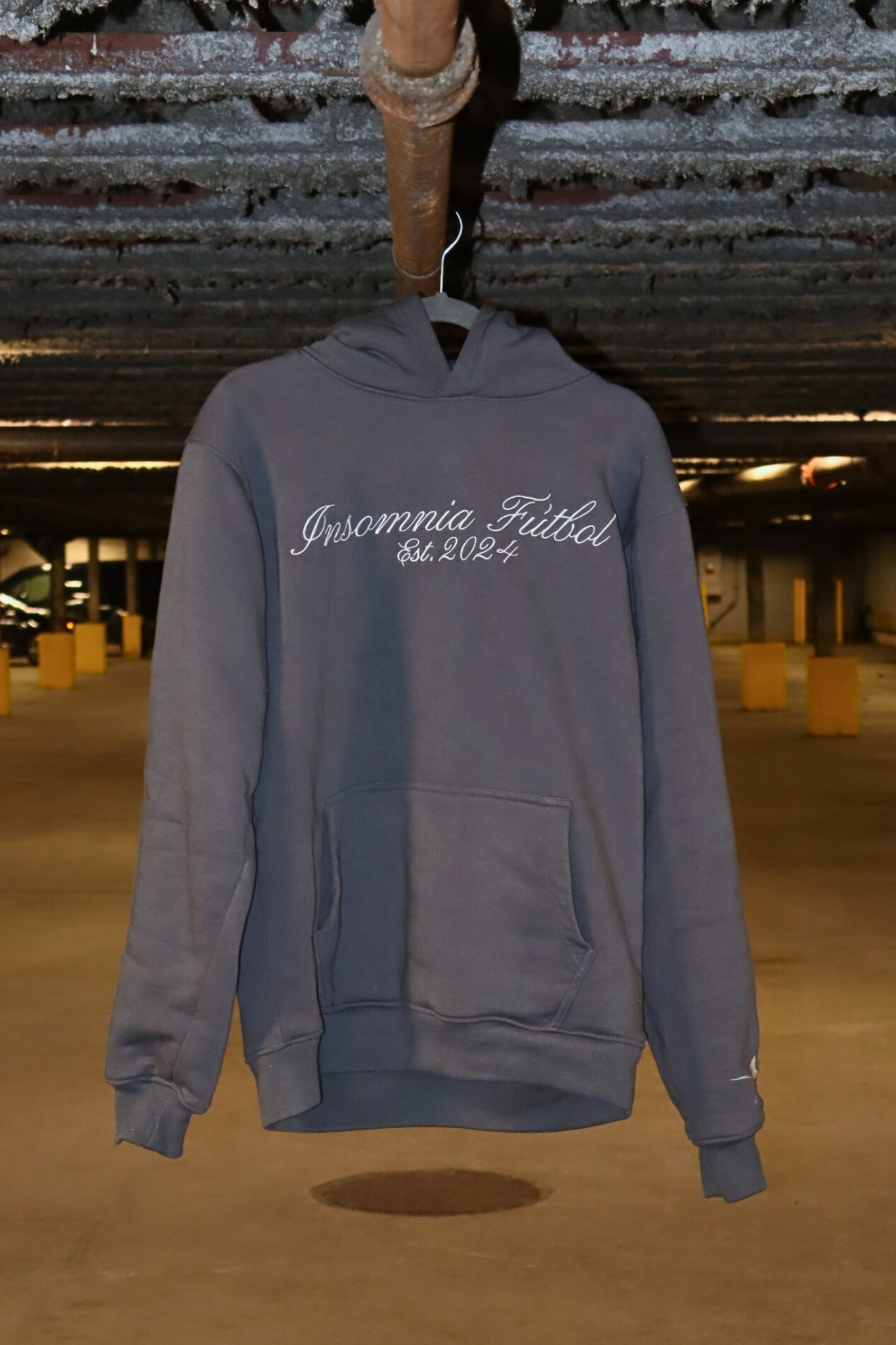 SCRIPTED GREY INSOMNIA HOODIE