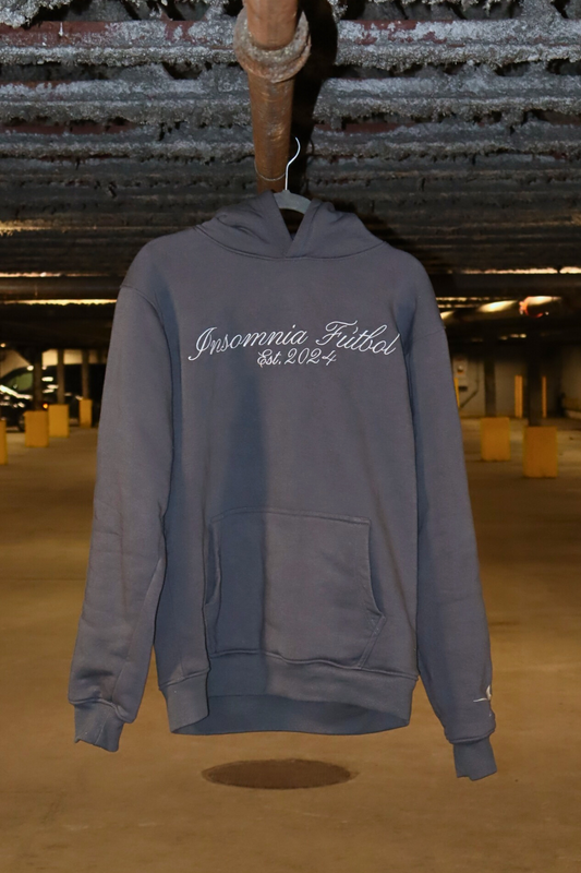 SCRIPTED GREY INSOMNIA HOODIE